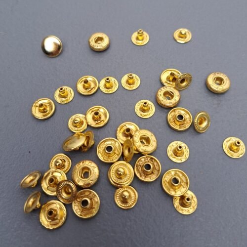 Metal Snap Button Gold  10mm (10s)